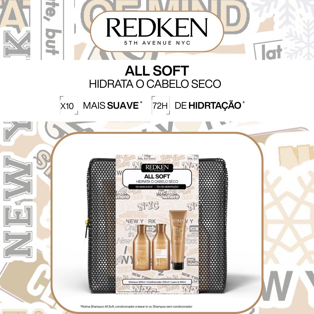 KIT COFRE XMAS ALL SOFT 25 OFERTA 2 PRODUTOS VIAGEM 75ML+75ML