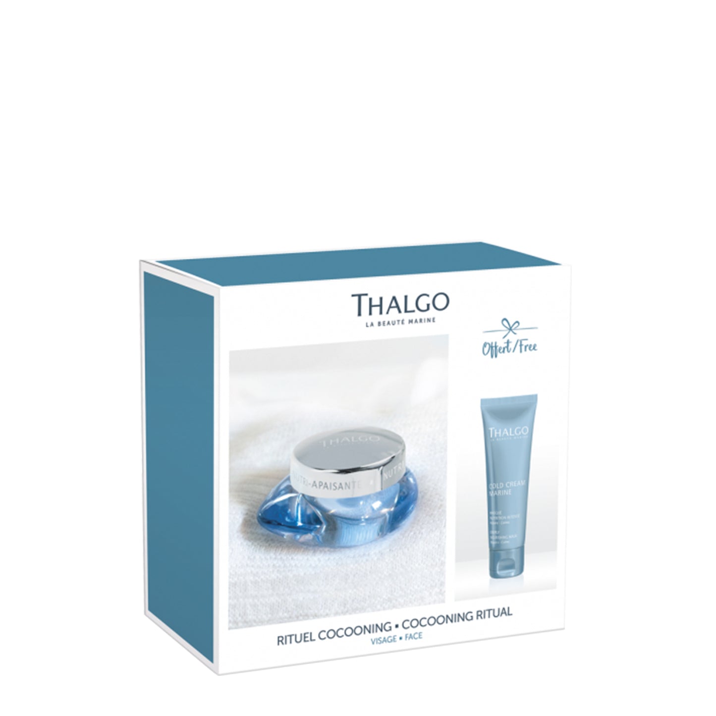 THALGO COLD CREAM MARINE CREME NUTRI-APAISANTE 50ML + THALGO COLD CREAM MARINE MÁSCARA FACIAL PELES SECAS 50ML