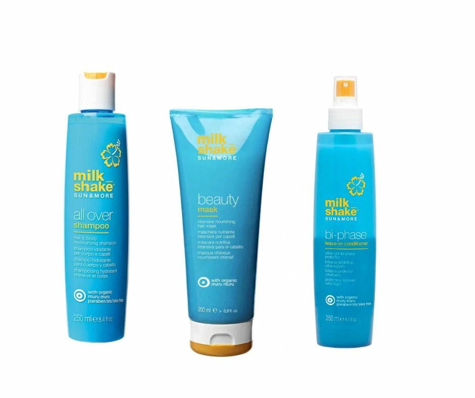 LINHA SOLAR MILK SHAKE Shampoo+Mask+Bi fasico (leave in) OFERTA SACO PRAIA