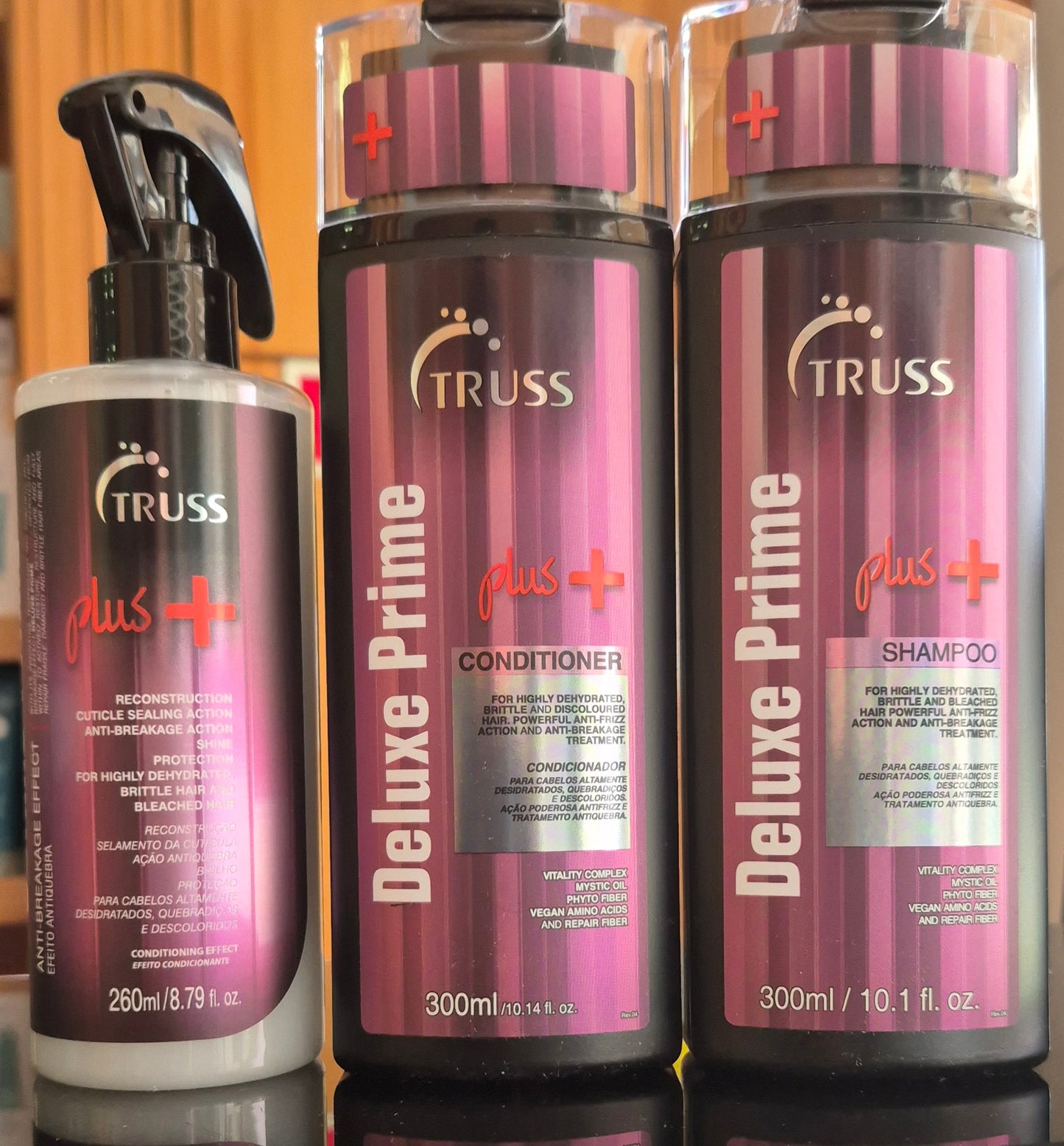 Truss Deluxe Prime Plus shampo 300ml+condicionador 300 ml+ reconstrutor 260ml
